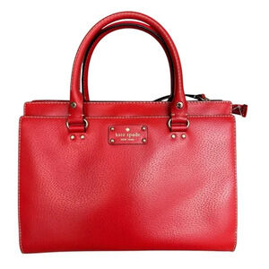 Kate Spade Wellesley Martine Red Leather Tote Shoulder Bag